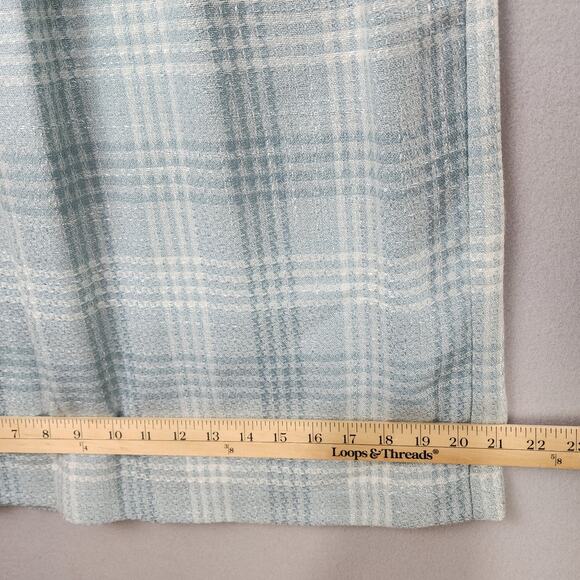 Alfred Dunner Plaid Blazer & Skirt Set Light Blue Size 12 - Picture 9 of 12